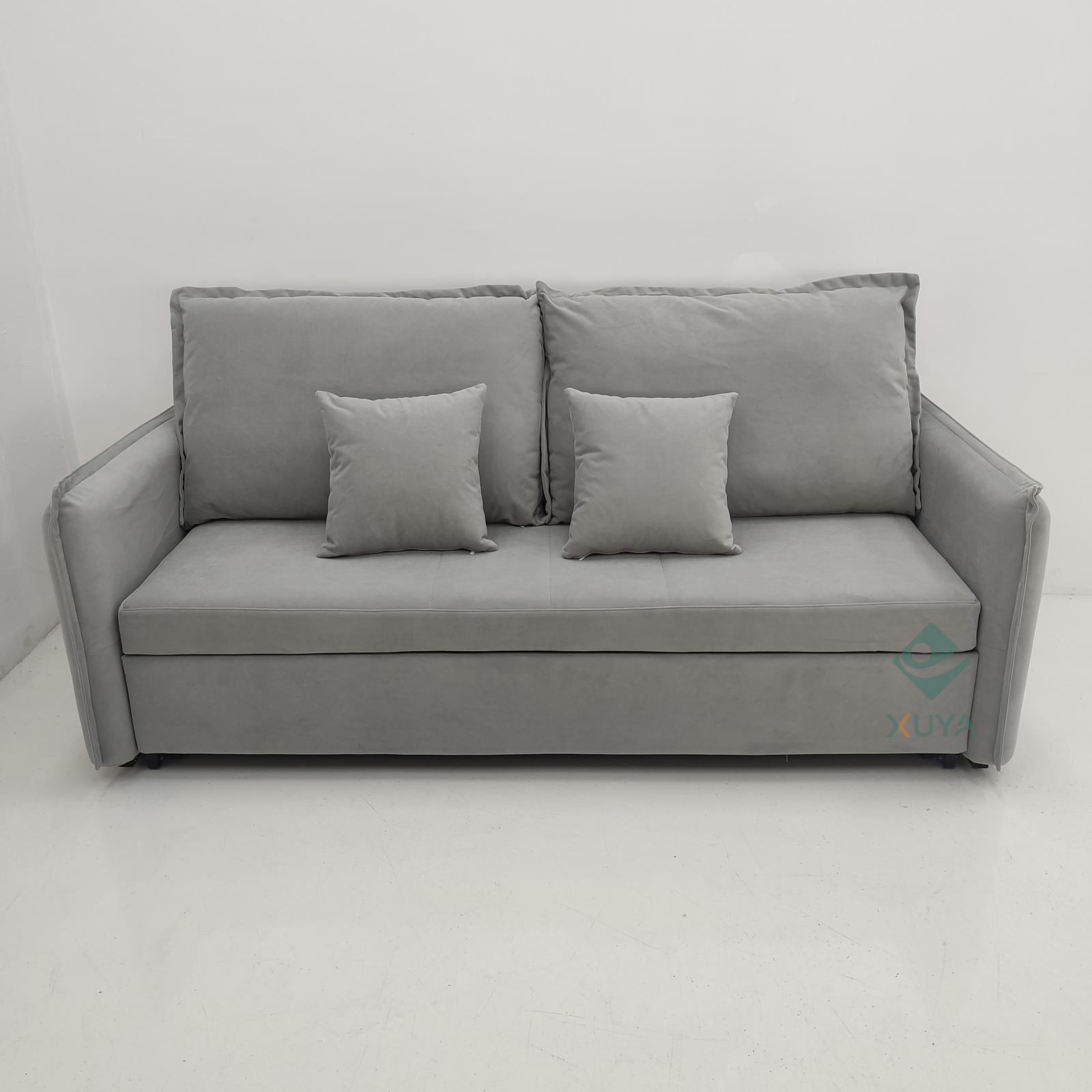 Sofá cama multifuncional gris moderno plegable extraíble sala de estar dormitorio pequeño sofá cama sofá de cuero