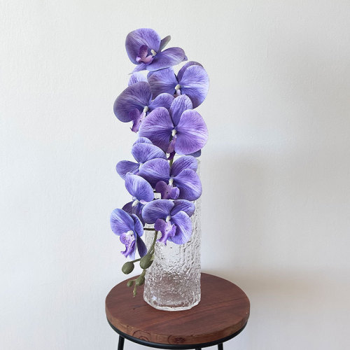 9-head 3D Phalaenopsis artificial flower film feel fake flower wedding home flower arrangement wedding wedding room layout decorative flowers