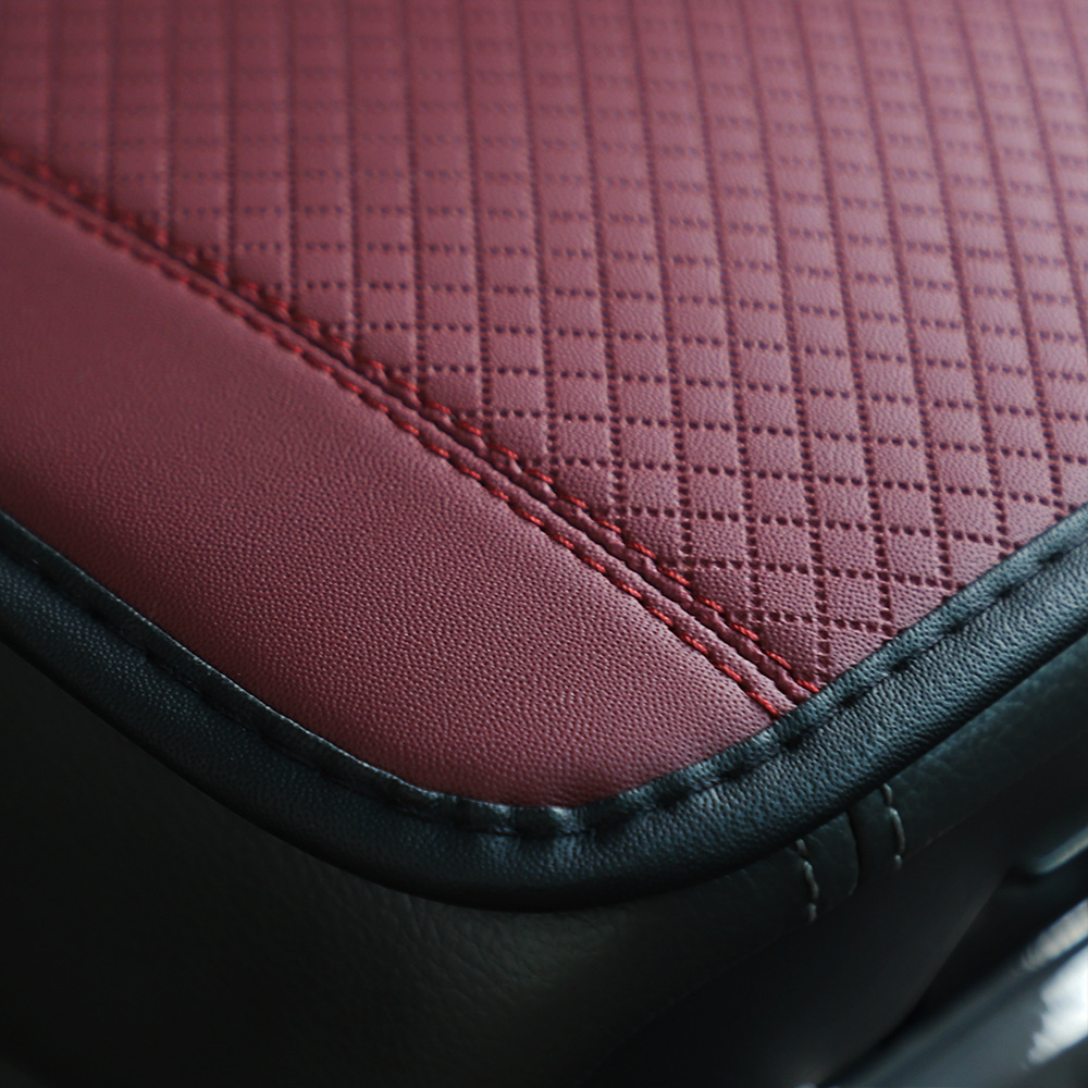 All-season universal armrest box mat, fiber leather embossed, double-stitched, non-slip central armrest box cover mat, Model YL
