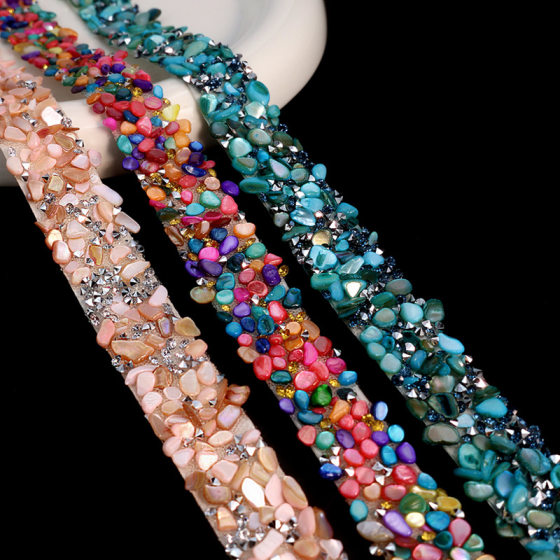 Rhinestone Strips Self-Adhesive Diamond Stickers DIY Jewelry Accessories Resin Diamond Strips Auxiliary Materials Hot Diamond Stickers Shiny Colored Stones Flash Diamond Stickers