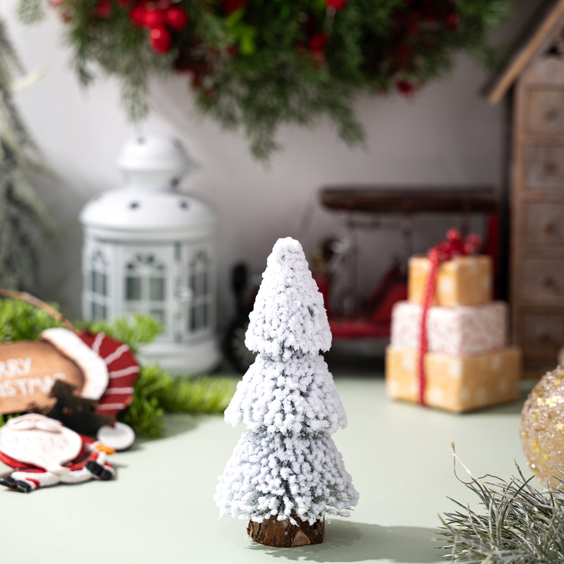 Haobei クリスマスシーン装飾用品杉ミニクリスマスツリーデスクトップ装飾品小さな杉の木クリスマスツリー|undefined