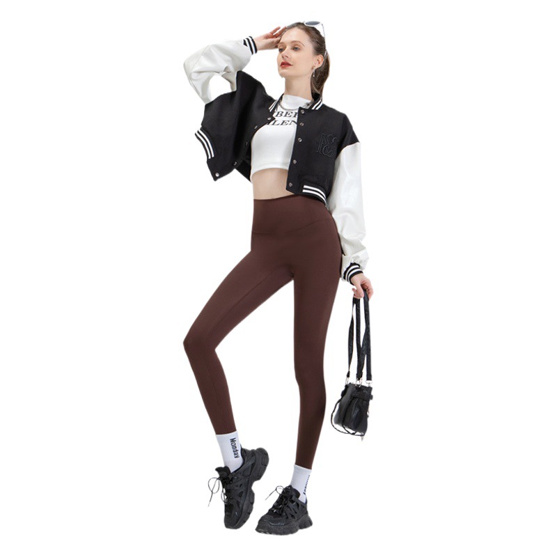 Lulu pantalones de yoga sin costuras mujer desnuda cintura alta Levantamiento de cadera adelgazamiento bottoming fitness pantalones desgaste exterior de secado rápido correr Pantalones deportivos