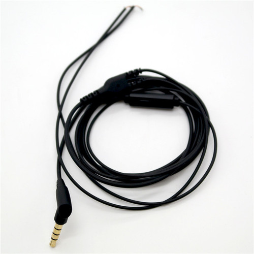 新款手机耳机线材美标带麦耳机半成品线铝箔金属灰大气时尚