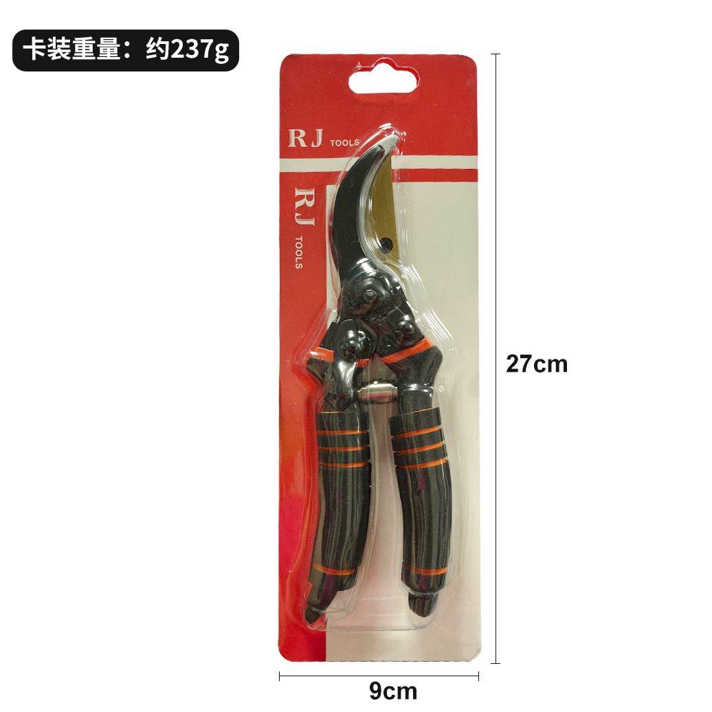 Ph153 orange sponge grip pruning shears (carded packaging)