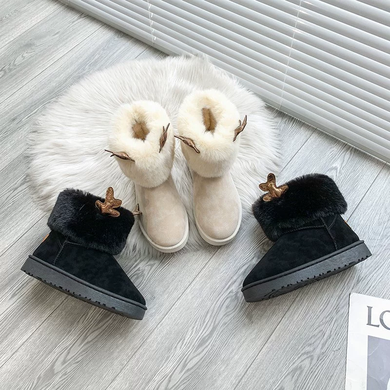 Новая зимняя Корейская версия хлопчатобумажной обуви зимние сапоги короткие сапоги на флисовой подкладке зимние сапоги теплые сапоги оптом женские