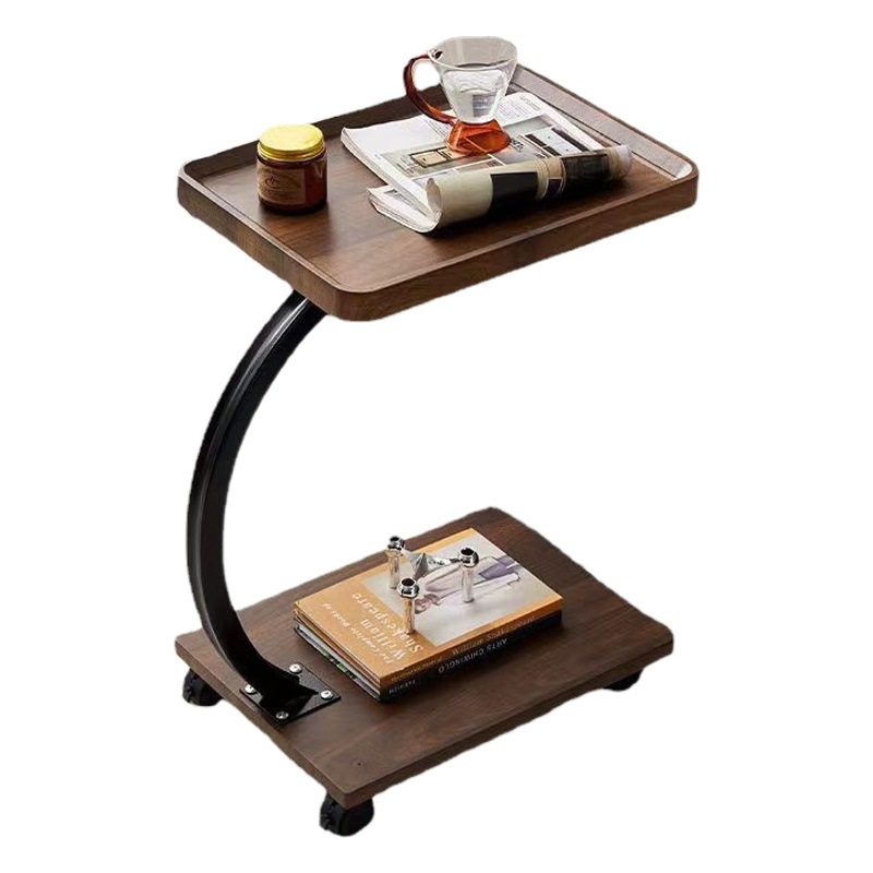 Mesa auxiliar creativa de lujo con luz de fábrica cuidadosamente seleccionada, mesa de té elevable para sala de estar, mesa esquinera sencilla para balcón, mesa cuadrada móvil, mesa de centro