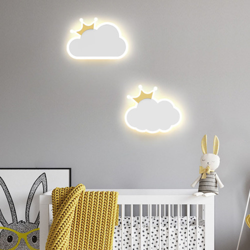 Colorful Creative Nordic Cloud Decor Wall Lamp Children's Room Lighting Bedroom Bedside Wall Lamp Girl Princess Room Lamp
