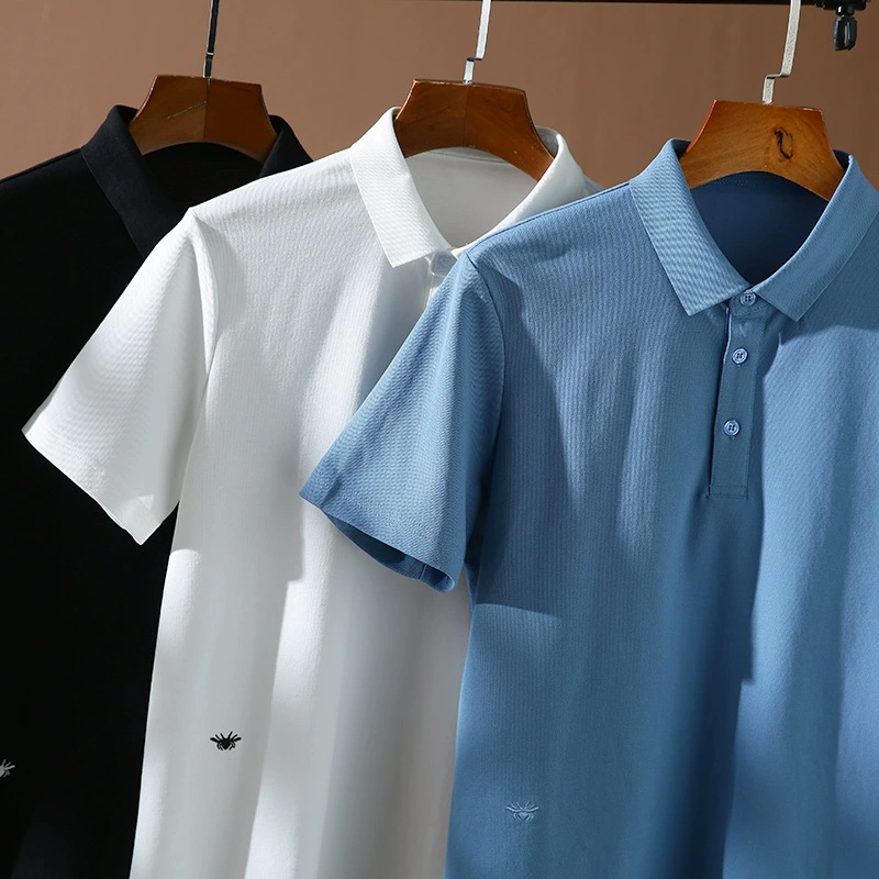 Вышивка паука! Бесшовные Craft Solo Cool Sense Ткань Летняя мужская рубашка-поло Прохладная дышащая футболка