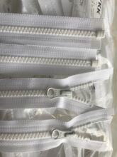 ykk拉链501白色5号树脂胶牙开尾拉链80cm用于服装门禁拉链可拉锁