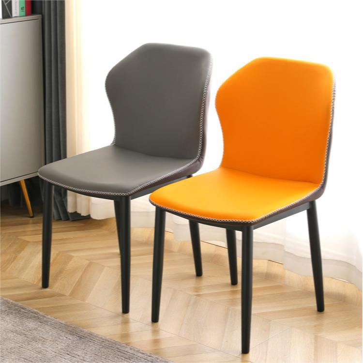 Silla de comedor de exportación de lujo ligero doméstico silla de respaldo de hierro forjado moderna y simple silla de hotel de mesa de comedor silla de recepción
