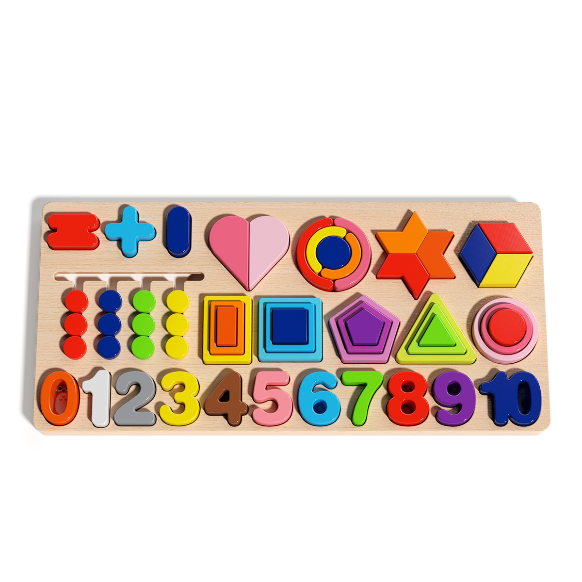 Mont 's Educación temprana Puzzle Baby Reconocimiento de color Geometría Forma Cognitiva Digital Iluminación Ayuda didáctica Clasificación Juguetes de emparejamiento