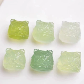 天然岫玉醒狮diy串珠  水晶diy小配件  跨境专供  可塘厂家直销