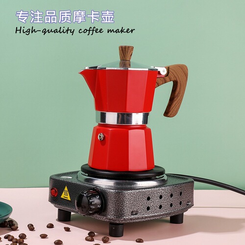 Premium coffee pot, thickened European octagonal pot, hand-brewed coffee, moka pot, cold extraction pot, coffee making tools