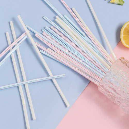 Shuangtong Disposable Straws: Flexible Juice, Beverage, and Milk Tea Straws—Colorful, Bent-End, Made from Plastic PP