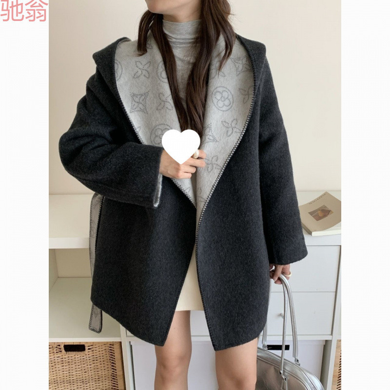 T8Y大簰双面羊绒大衣女秋冬新款韩系小个子高端气质宽松羊毛呢外