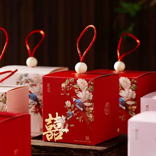 结婚喜糖盒子2025新款喜糖袋子高级感婚礼伴手礼特别的喜糖盒空盒