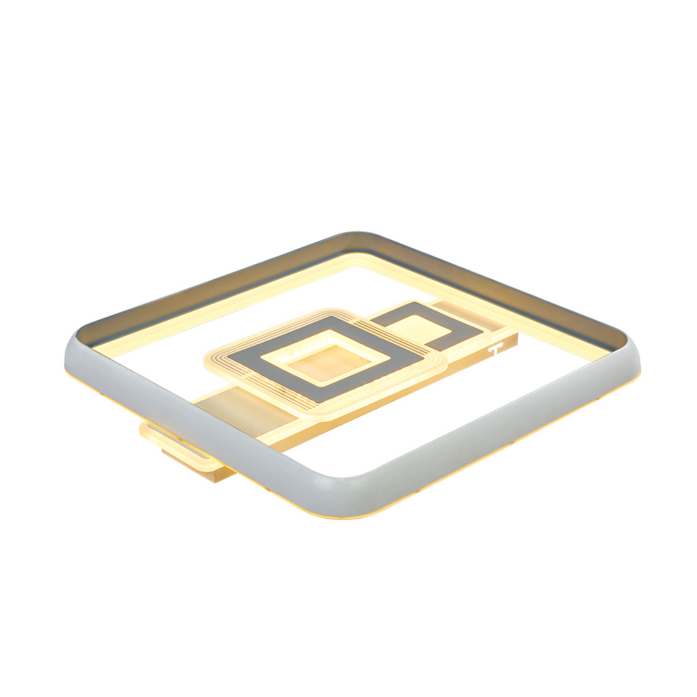 厂家直供现代简约吸顶灯方形2.4G无极调光智能APP控制客厅卧室灯