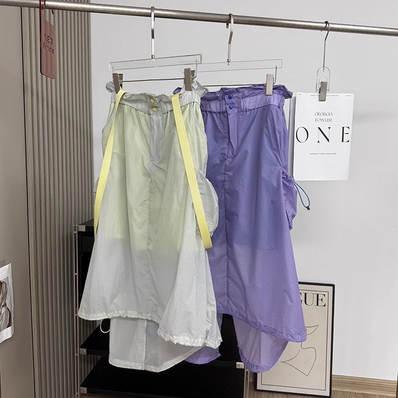 大厂订单!夏季新品户外轻量休闲百搭背带裙女开叉半身裙长裙女|undefined