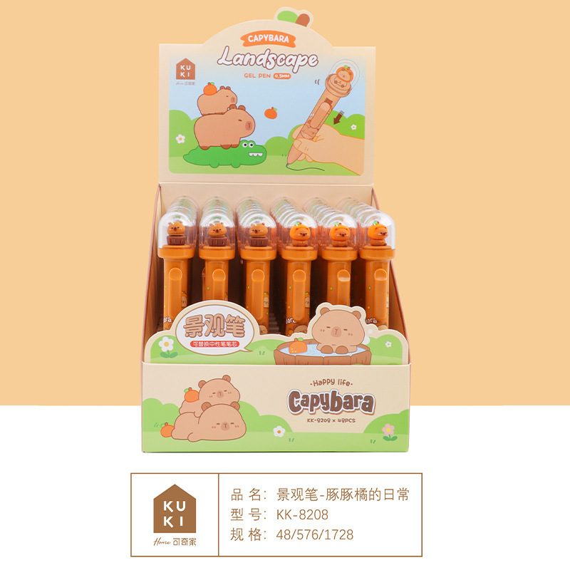 Bolígrafo de gel con paisaje de pingüino