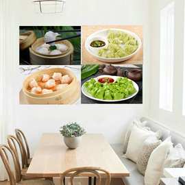 30093饺子图餐饮店纯手工特色水饺图片墙贴挂图广告宣传海报装饰