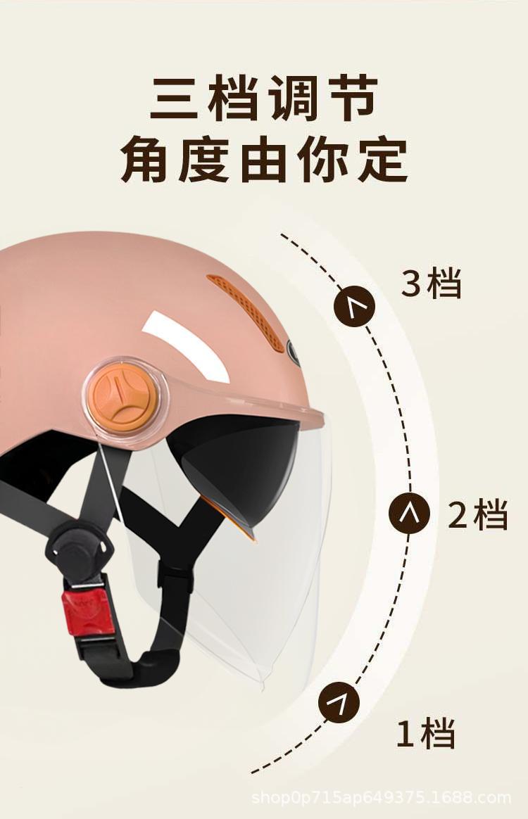 3C Certified New National Standard Dual-Lens Electric Vehicle Helmet, Unisex Sun Protection Half Helmet, Safety Headwear, Trendy Style