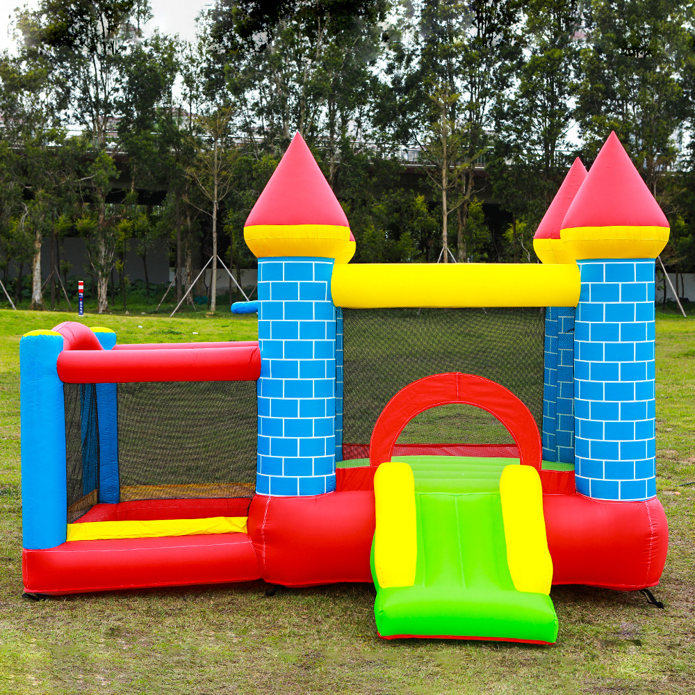 Castillo inflable para fiestas al aire libre, pequeño parque infantil, juguete inflable, trampolín, piscina de olas, castillo inflable para el hogar, antideslizante.