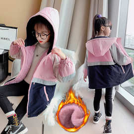 女童外套秋冬装2024新款韩版儿童派克服洋气童装女孩加绒加厚外套