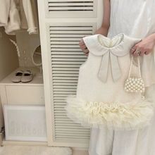 女童冬季连衣裙2025新款洋气宝宝小香风毛呢背心裙儿童公主礼服裙