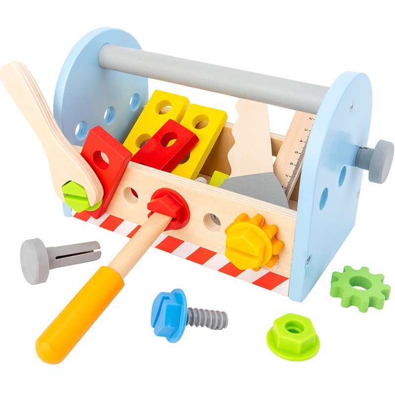 Juguete de destornillador de imitación para niños, juego de herramientas de madera con tuercas y tornillos, regalo para niños.