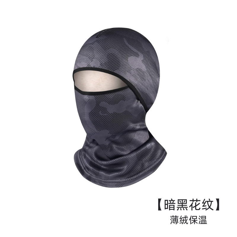 Transfronterizo de vello para ciclismo a prueba de viento a prueba de frío pescar bib máscara de esquí impresa protector de oídos caliente gorra Thunderfeng