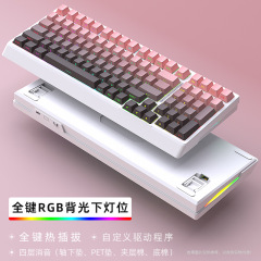 現物卸売りクロスボーダー黒吉蛇yg 98機械キーボードセットRGB光三モードbluetooth有/無線ホットプラグ