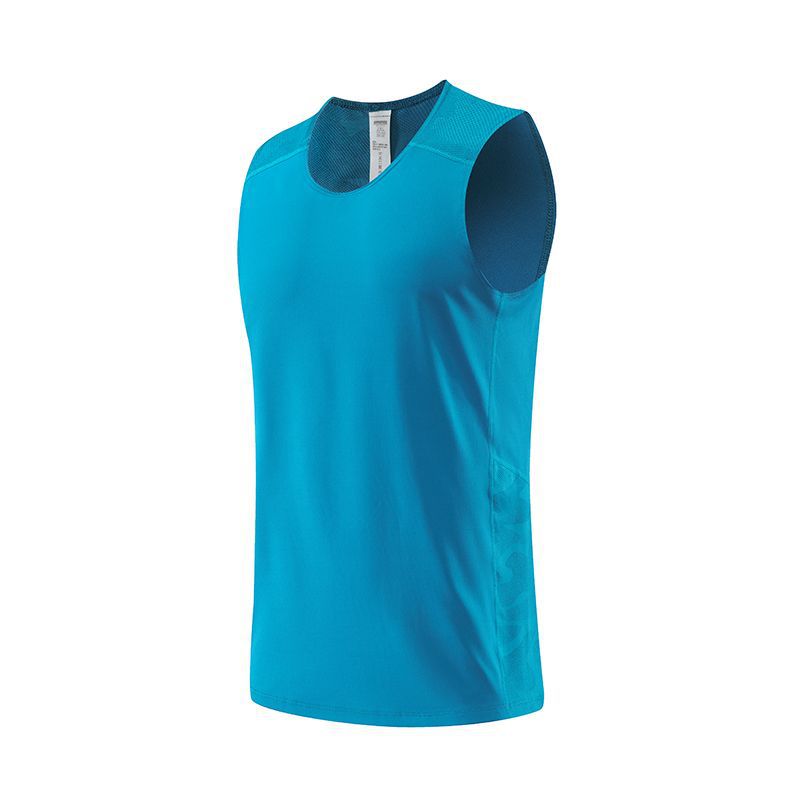 Maratón de verano para hombres y mujeres corriendo Chaleco de secado rápido entrenamiento de pista y campo cuello redondo suelto transpirable camiseta sin mangas de fitness impresa L