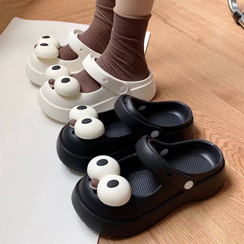 DIY Accessories Mary Jane Hole Shoes Women's Summer New Wear Non-slip Eva Baotou Beach Sandals