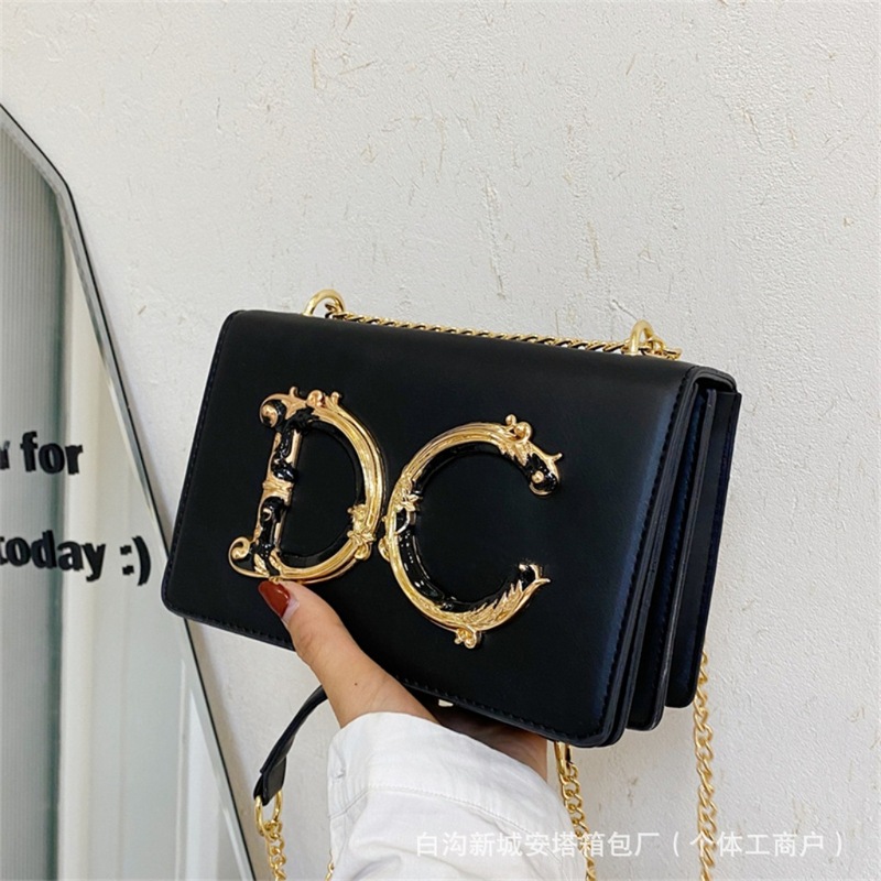 潮流跨境时尚链条女包新款百搭小众纯色字母糖果色日常单肩斜挎包|undefined