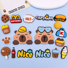 眼镜帽子卡皮巴拉软胶贴PVC橡胶DIY鞋子手机壳ipad壳装饰杯子配件