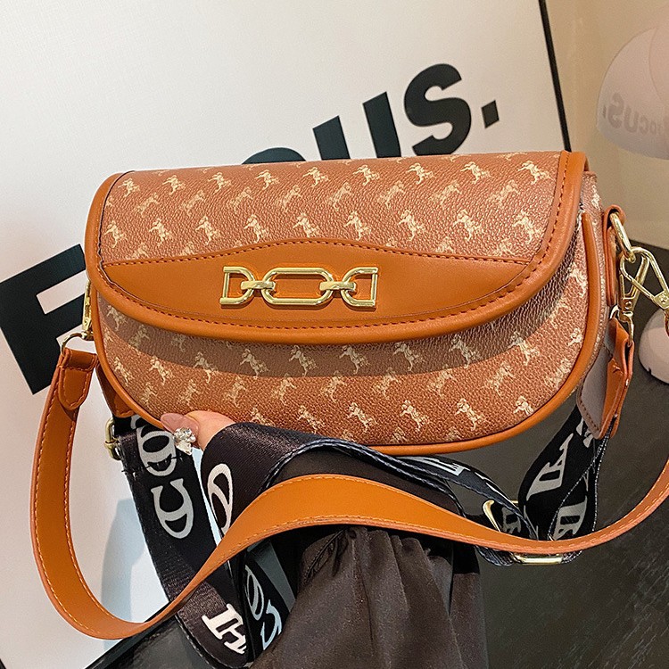 New High-end Fashion Texture Printed Armpit Bag European And American Retro Trend Handheld Single Shoulder Diagonal Cross Bag Popular Item_voghion.com