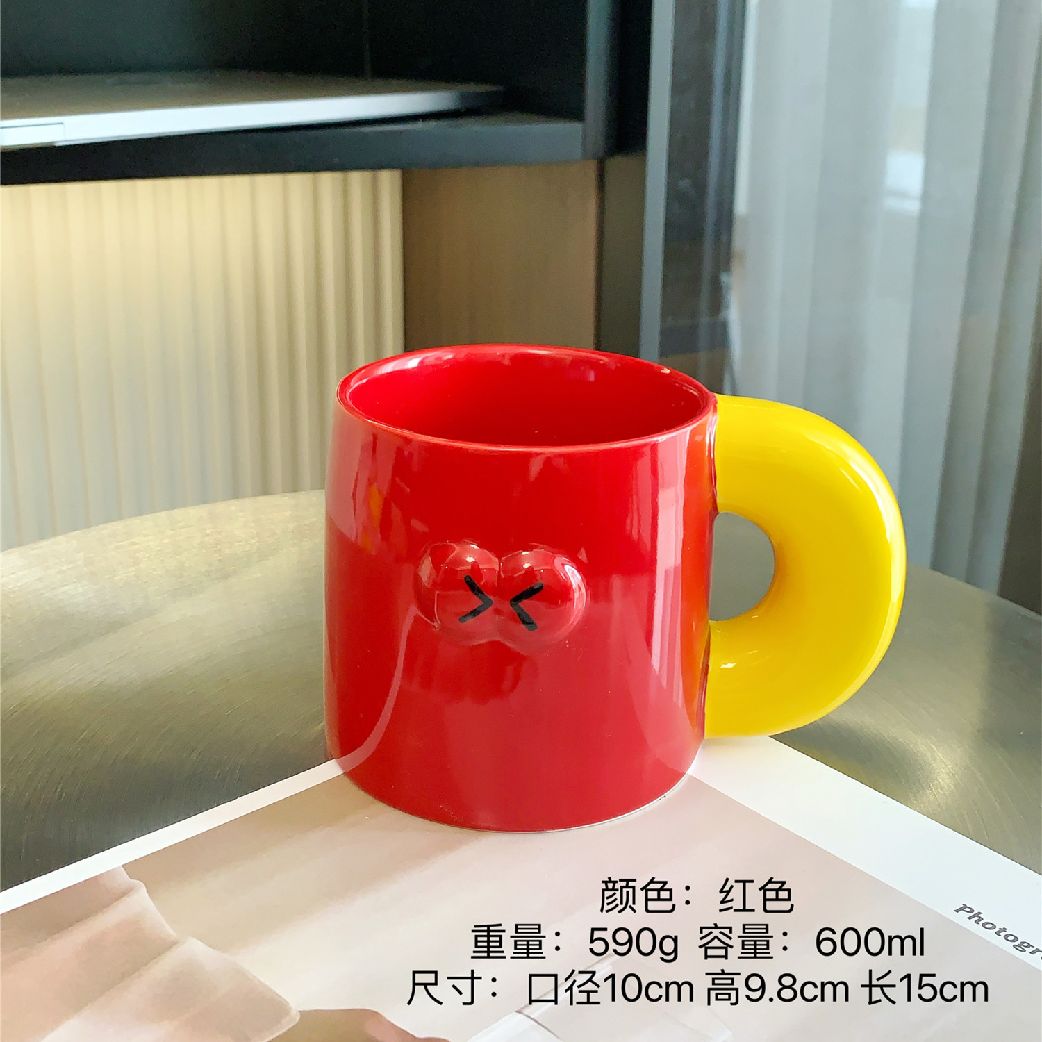 Shawn Mondrian gorda gorda taza de cerámica encantadora taza casera copas de agua regalo de cumpleaños creativo