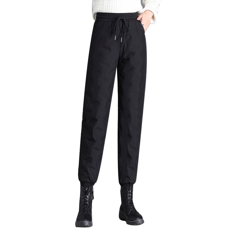 Women's High-Waisted down Pants 2025 Thickened Warm Windproof and Cold-Resistant Jogger Pants Women's Cotton Pants Winter Slimming Can Be Worn Outside