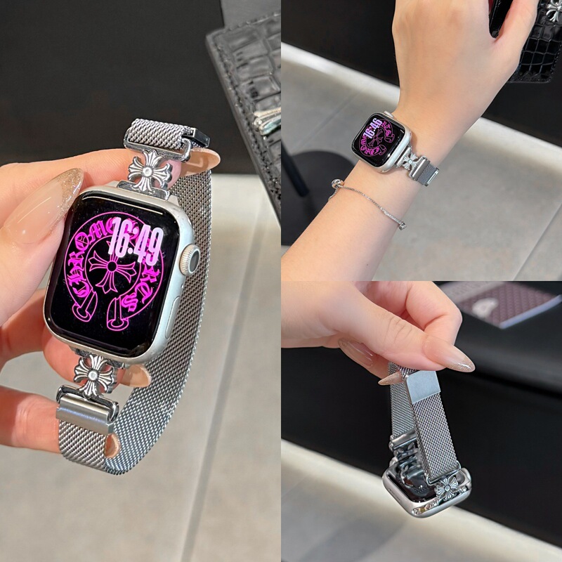 Croxin Milanese Watch Strap Is Suitable for Apple S10 Watch S11Iwatch9 New Model Applewatch8Se Croxin Milanese Watch Strap Is Suitable for Apple S10 Watch S11Iwatch9 New Model Applewatch8Se