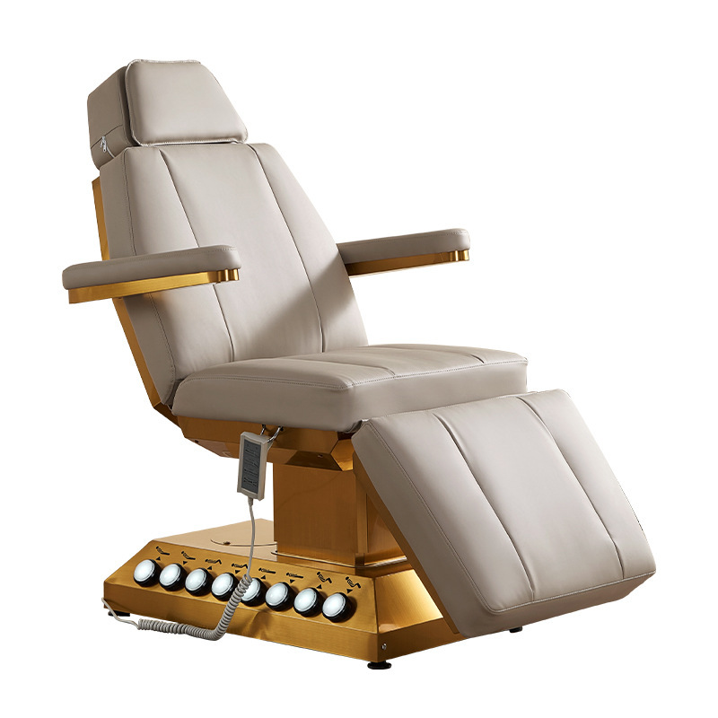 Cama de masaje y tatuaje de venta directa de fábrica, cama plegable, especial para salón de belleza, cuidado corporal, totalmente automática, ajustable, eléctrica.