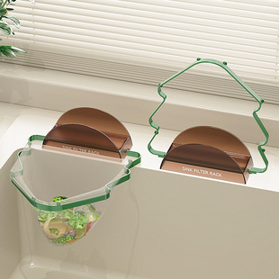Kitchen Bathroom Sink Filter Rack Suction Cup Disposable Leftovers Filter Pocket Kitchen Waste Drain