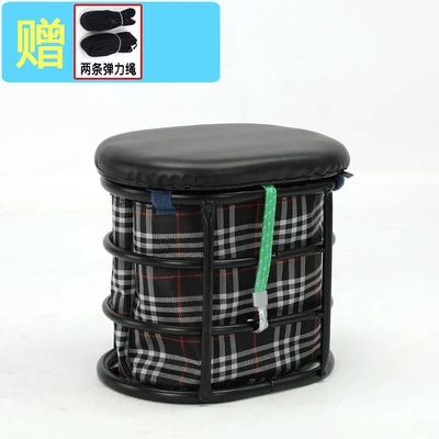 Electric car Children's seat electric motorcycle children's front seat scooter bicycle children's safety seat (Electric car child seat) - black-small-storage-box-with-line-checkered-bag-single-seat