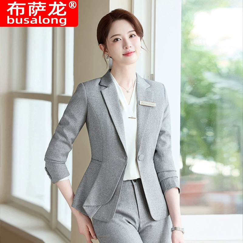 2024 новый стиль busalong busalong женский длинный рукав профессиональный костюм брюки подлинный костюм рабочая одежда 20661