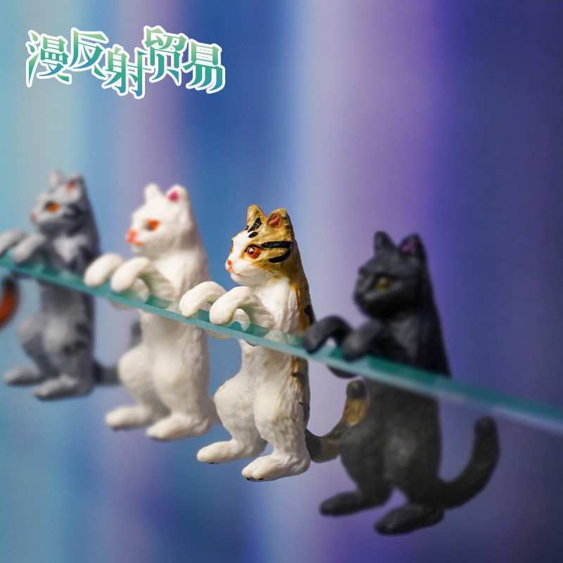 Mini decoración de gatitos, lindo pequeño, pequeño, gato, creativo, animalito, paisajismo, acuario, Suzhou al por mayor