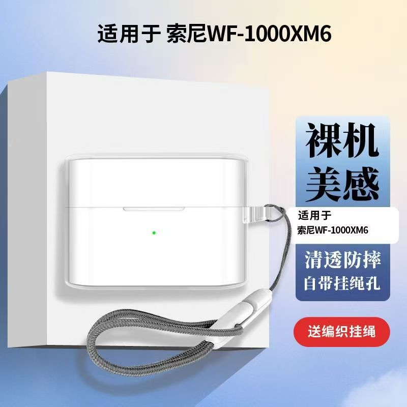 Nueva aplicación Sony WF - 1000XM6 cubierta de auriculares TPU cubierta de protección contra caídas cubierta de auriculares transparente suave