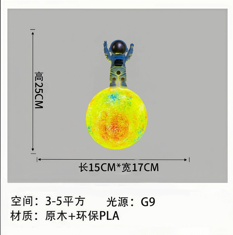 ウォールライト原木クリーム風かわいい漫画星動物寝室ベッドヘッドライト現代シンプル子供部屋ライト|undefined