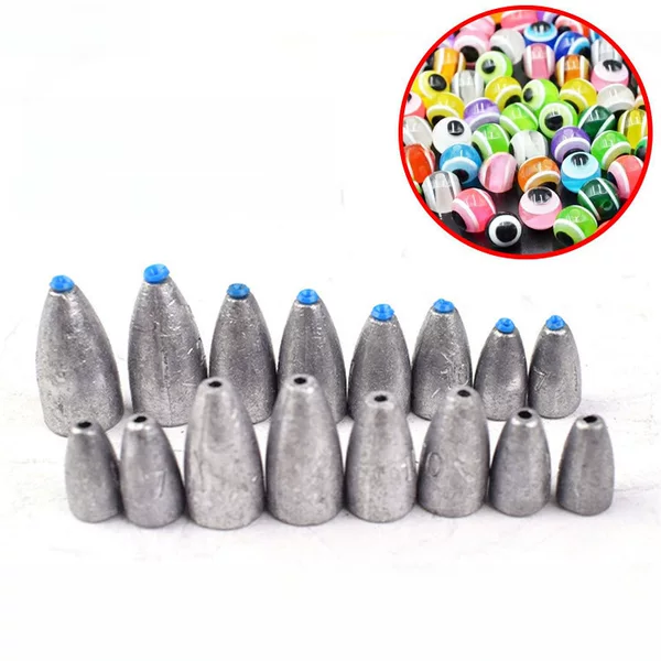 Bullet Lead for Lure Fishing, Inverted Fishing Lead, Long-Distance Casting Sea Rod, Plastic Core Lead for Lure Fishing, Quick Lead for Texas Rig Bullet Lead