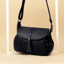 跨境2025新款中年女包时尚百搭单肩包袋潮流苏妈妈软皮斜挎包女