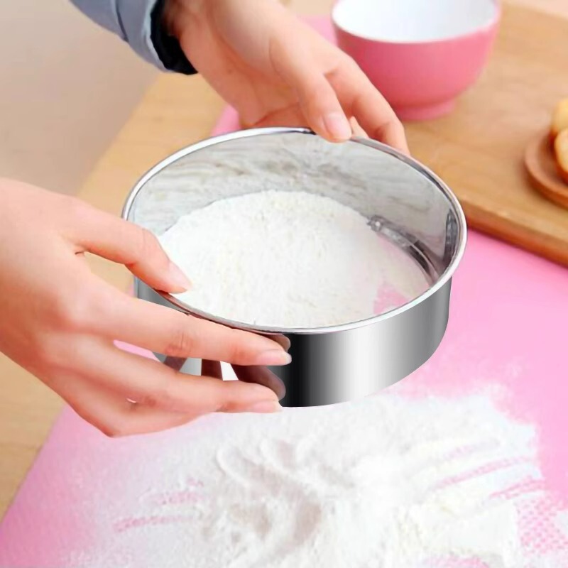 Household Stainless Steel Flour Sieve, Thickened Ultra-Fine Mesh for Soy Milk and Medicinal Materials, 60 Mesh Filter, Baking Tool Household Stainless Steel Flour Sieve, Thickened Ultra-Fine Mesh for Soy Milk and Medicinal Materials, 60 Mesh Filter, Baking Tool