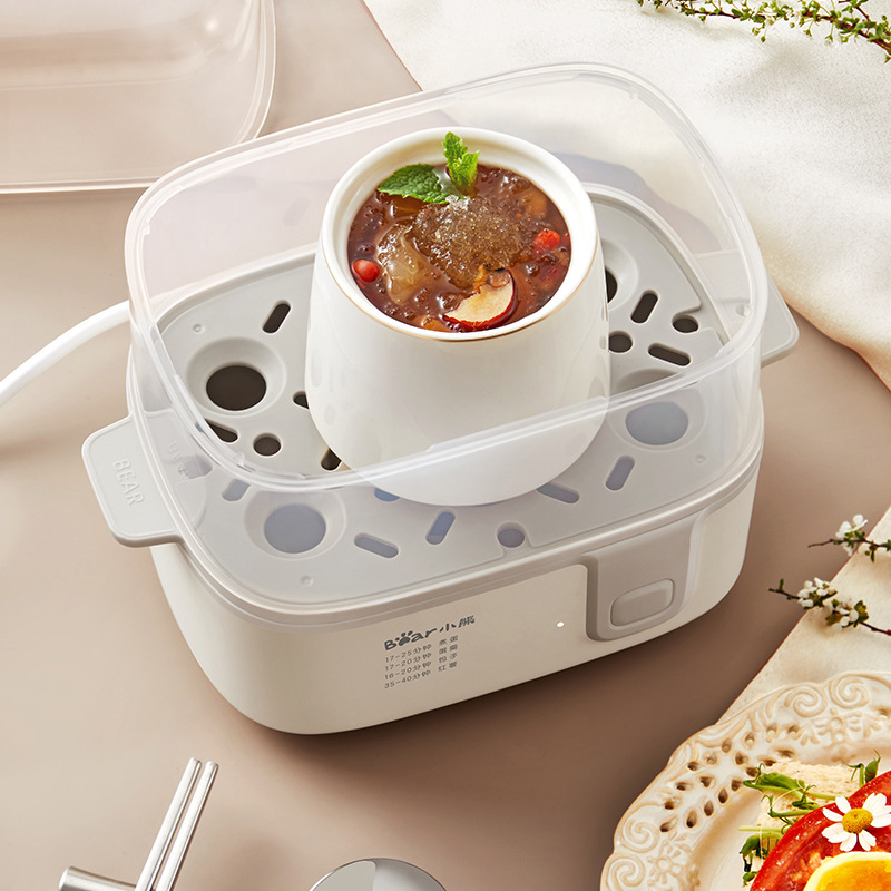 小型多機能二層蒸し器、ミニ電気蒸し器、朝食メーカー、家庭用キッチン、寮用、小熊ブランドの卵蒸し器|undefined